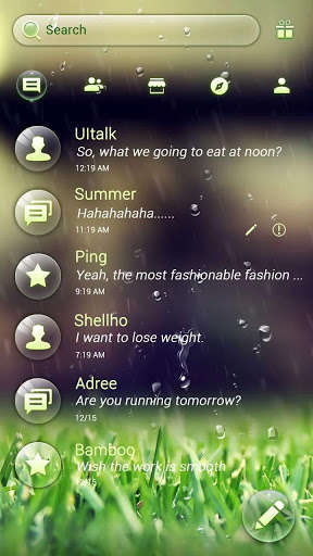 Play APK (FREE) GO SMS GREEN THEME  and enjoy (FREE) GO SMS GREEN THEME with UptoPlay com.jb.gosms