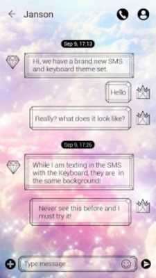 Play (FREE) GO SMS PRO CLOUDS THEME 
