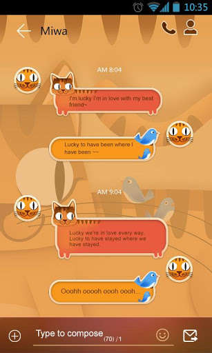 Play APK (FREE) GO SMS PRO HIBIRD THEME  and enjoy (FREE) GO SMS PRO HIBIRD THEME with UptoPlay com.jb.gosms