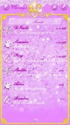 Play (FREE) GO SMS PURPLE GLITTER 