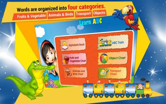 Free Learn ABC Train & Chart online game with UptoPlay