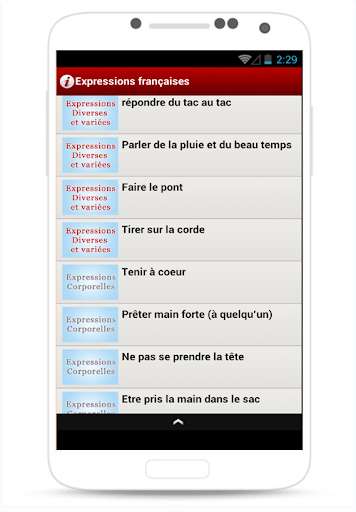 Play APK French expressions  and enjoy French expressions with UptoPlay com.francisation.expressions.francaises.significations