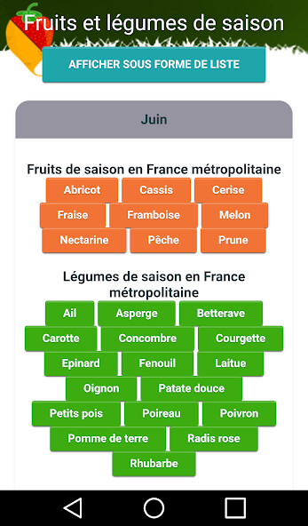 Play Fruits et légumes de saison 