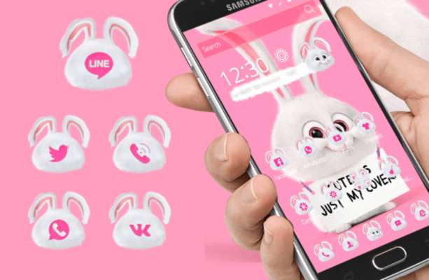 Play fun Cute Pink Rabbit Theme 3d 