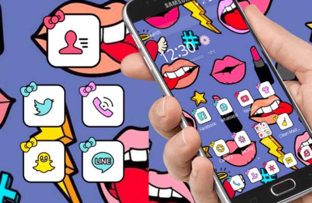 Play Fun red lips graffiti theme 3d 