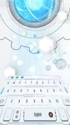 Play Future Tech Cool White blue Armor keyboard 
