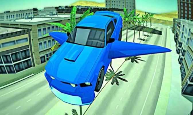 Play Futuristic Driving Flying Car 