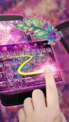 Play Galaxy Feather Keyboard Theme&Dream Feather Theme 