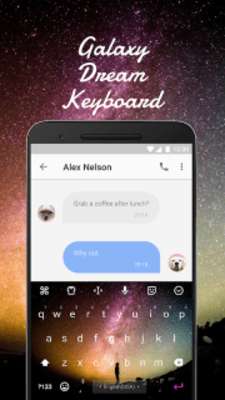 Play Galaxy Starry Sky Keyboard Theme for WhatsApp 