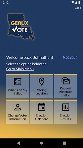 Play APK GeauxVote Mobile  and enjoy GeauxVote Mobile with UptoPlay gov.LA.SOS.GeauxVote