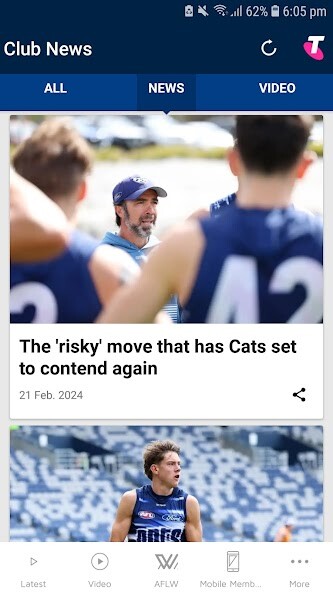 Play APK Geelong Cats Official App  and enjoy Geelong Cats Official App with UptoPlay com.afl.afl_geel.android