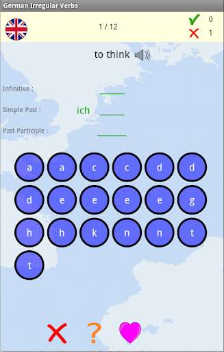 Play APK German Irregular Verbs Hangman  and enjoy German Irregular Verbs Hangman with UptoPlay com.philippemarque.verbes_irreguliers_de_lite