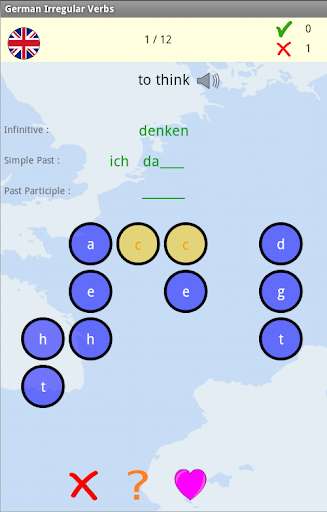 Play APK German Irregular Verbs Hangman  and enjoy German Irregular Verbs Hangman with UptoPlay com.philippemarque.verbes_irreguliers_de_lite