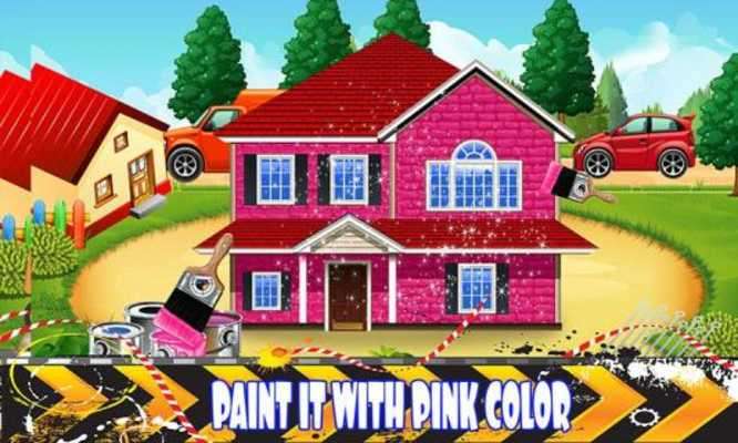 Play Girls Pink House Construction: Builder Simulator 