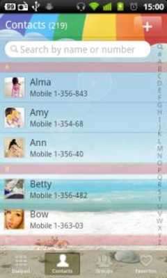 Play GO Contacts Beach theme 