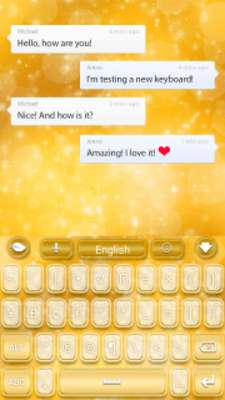 Play GO Keyboard Gold Glitter 