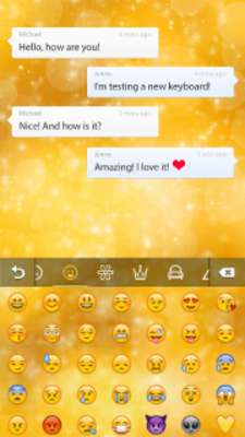 Play GO Keyboard Gold Glitter 