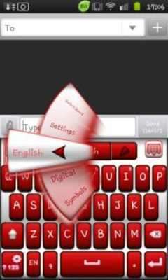 Play GO Keyboard Red and White Theme 