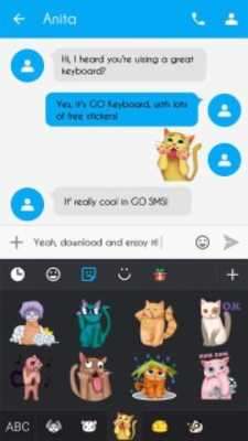 Play GO Keyboard Sticker Cute Cat Emoji 