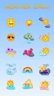 Play GO Keyboard Sticker Weather Emoji 