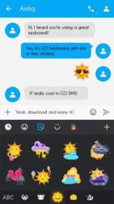 Play GO Keyboard Sticker Weather Emoji 