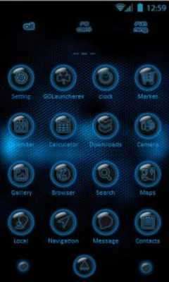 Play Go Launcher EX Dark Blue Theme 