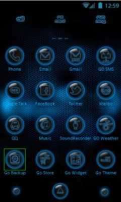 Play Go Launcher EX Dark Blue Theme 