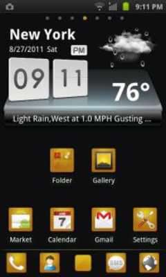 Play GO Launcher EX Theme BlackGold 