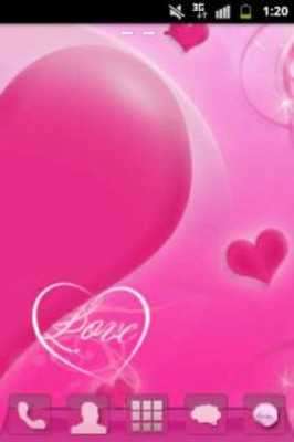 Play GO Launcher EX Theme Love Pink 