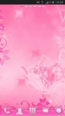 Play GO Launcher Pink Theme Flowers 