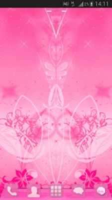 Play GO Launcher Pink Theme Flowers 