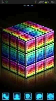Play GO Launcher Style rainbow cube 
