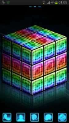 Play GO Launcher Style rainbow cube 
