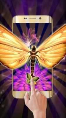 Play Gold Butterfly 3D Theme Play Gold Butterfly 3D Theme