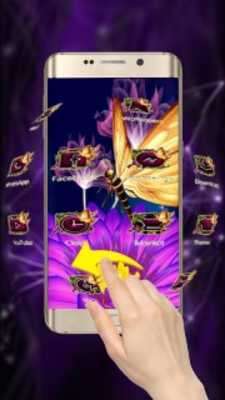 Play Gold Butterfly 3D Theme Play Gold Butterfly 3D Theme