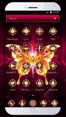 Play Golden Butterfly Dark Pink Gemstone Theme 