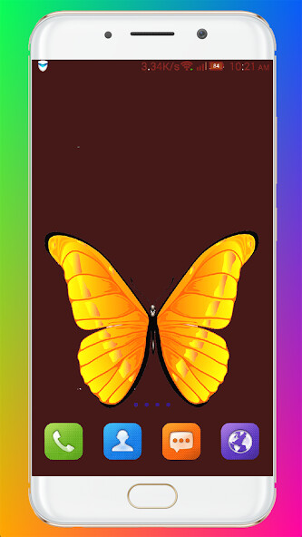 Play Golden Butterfly Wallpaper 