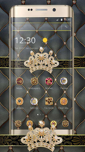 Play APK Golden Diamond Crown Theme  and enjoy Golden Diamond Crown Theme with UptoPlay golden.luxury.crown.royal.gold