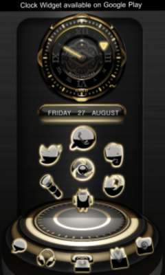 Play Gold Glow1 Next Launcher theme 