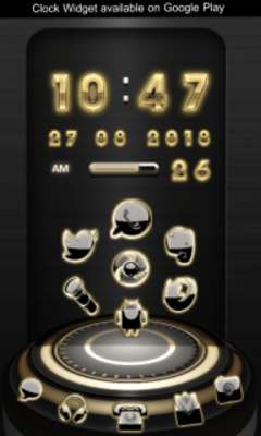 Play Gold Glow1 Next Launcher theme 