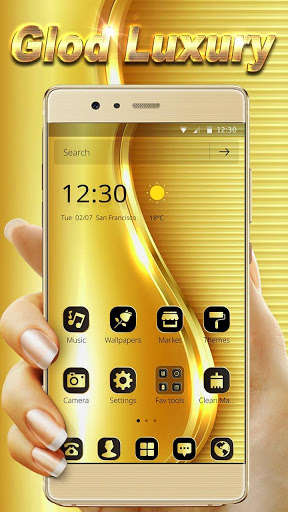 Play APK Gold Luxury Dazzling Business Theme  and enjoy Gold Luxury Dazzling Business Theme with UptoPlay com.launcher.theme.t211808879
