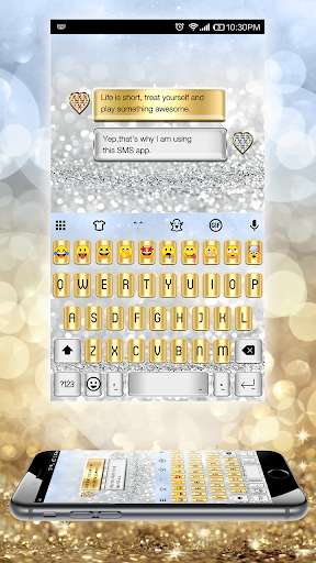 Play APK Gold Silver Emoji Keyboard  and enjoy Gold Silver Emoji Keyboard with UptoPlay emoji.keyboard.emoticonkeyboard