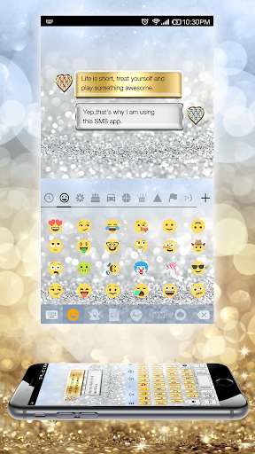 Play APK Gold Silver Emoji Keyboard  and enjoy Gold Silver Emoji Keyboard with UptoPlay emoji.keyboard.emoticonkeyboard