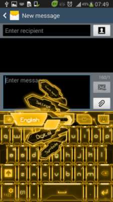 Play Gold Tech. GO Keyboard Theme 