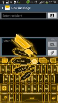Play Gold Tech. GO Keyboard Theme 