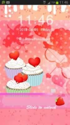 Play GO Locker Theme cupcake heart 