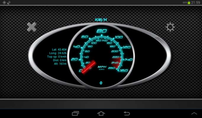 Play GPS Speedometer in kph and mph 