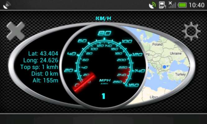 Play GPS Speedometer in kph and mph 