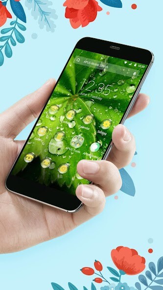 Play APK Green-APUS Launcher theme  and enjoy Green-APUS Launcher theme with UptoPlay com.apusapps.theme.i_dewdrop_306dda2012