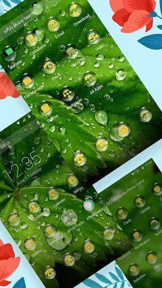 Play APK Green-APUS Launcher theme  and enjoy Green-APUS Launcher theme with UptoPlay com.apusapps.theme.i_dewdrop_306dda2012